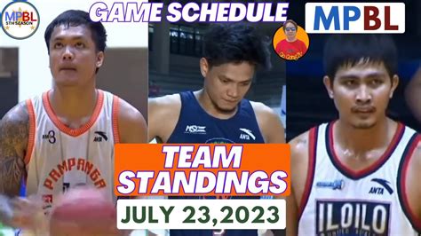 mpbl standing|mpbl live streaming.